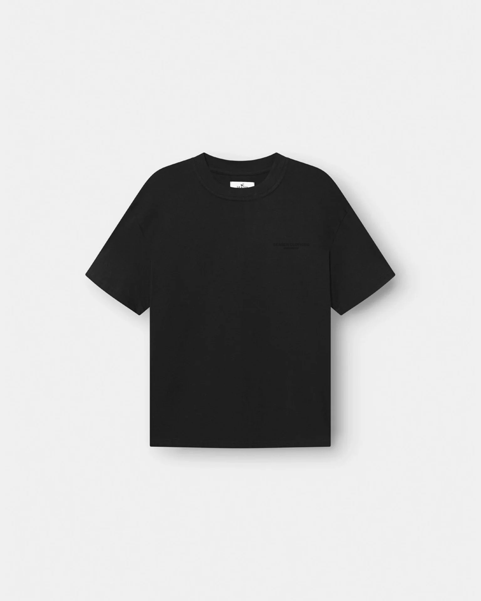 Unmarked T-Shirt tone - on - tone Black | Skagen - clothing.dk
